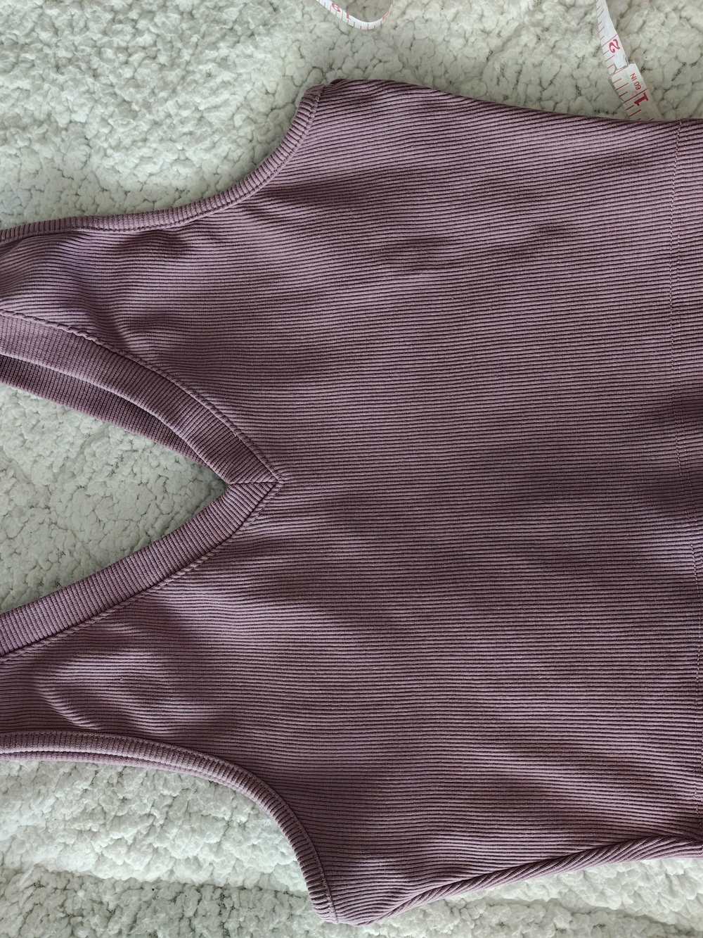 Sleeveless Ribbed Button-Front Crop Top - Mauve - Picture 3 of 7